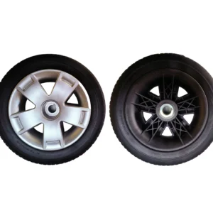 10×3 Rear Tyre with Silver Rim and Cap