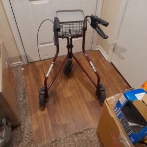 Heavy-Duty Folding Rollator Walker with Basket & Tray