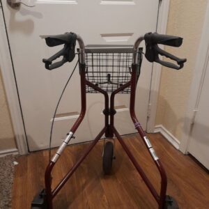 Heavy-Duty Folding Rollator Walker with Basket & Tray