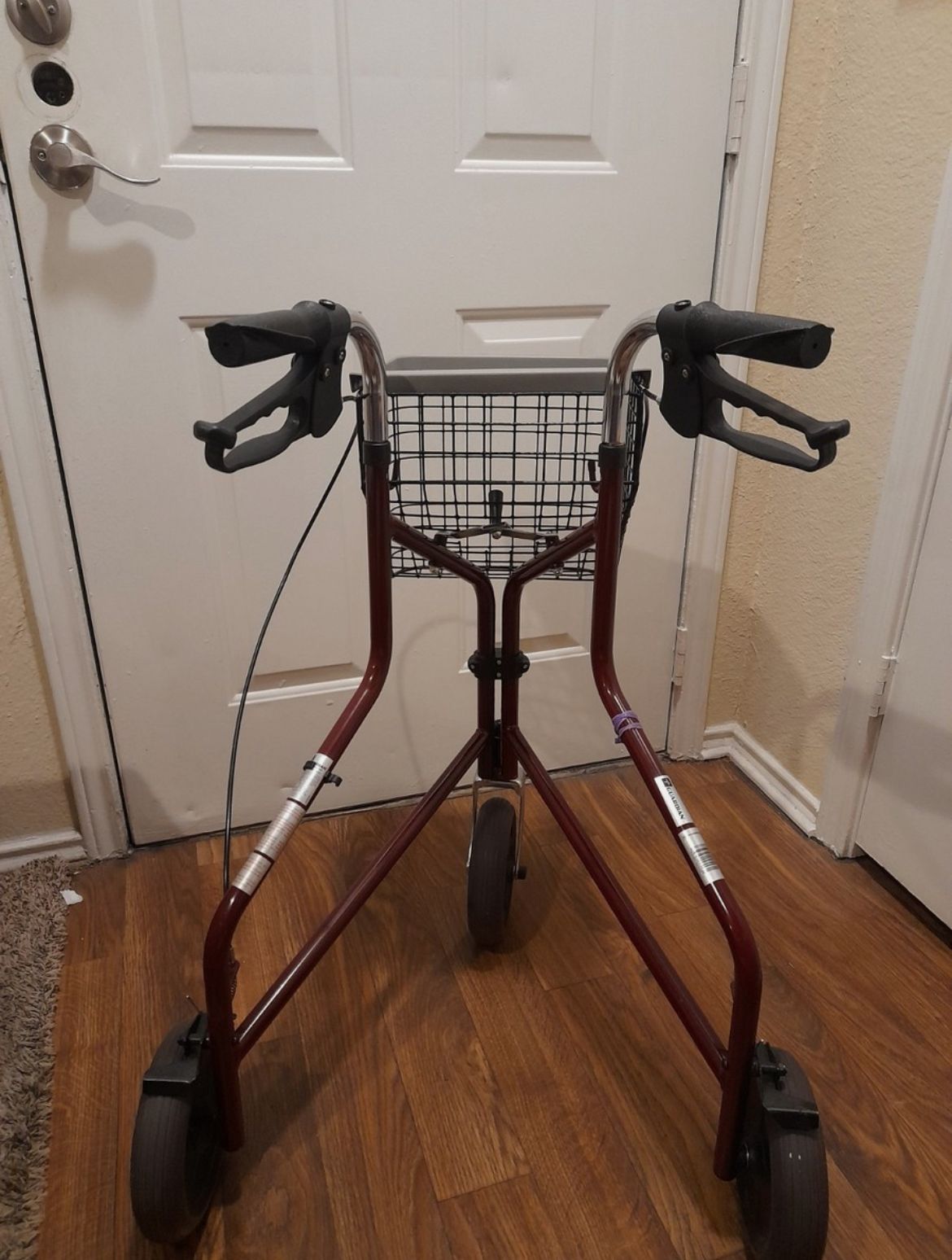 Heavy-Duty Folding Rollator Walker with Basket & Tray