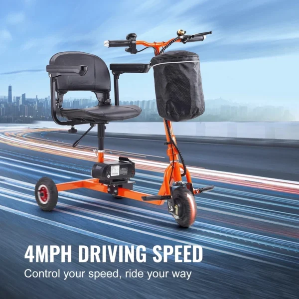 Uimoso Portable 3 Wheel Mobility Scooter for Seniors 12 Mile Range Max 330LBS - Image 2