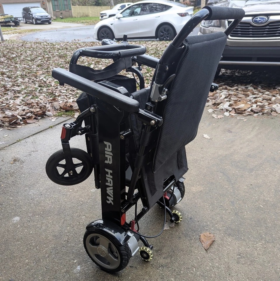 Air Hawk 41lb Folding Electric Power Wheelchair Airline Approved Dual Battery - Image 13