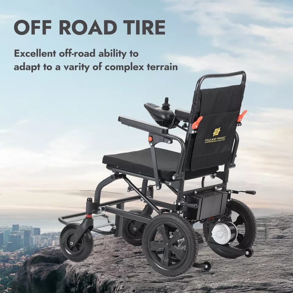 Fold And Travel Electric Wheelchair For Adults & Seniors – Lightweight Compact - Image 5